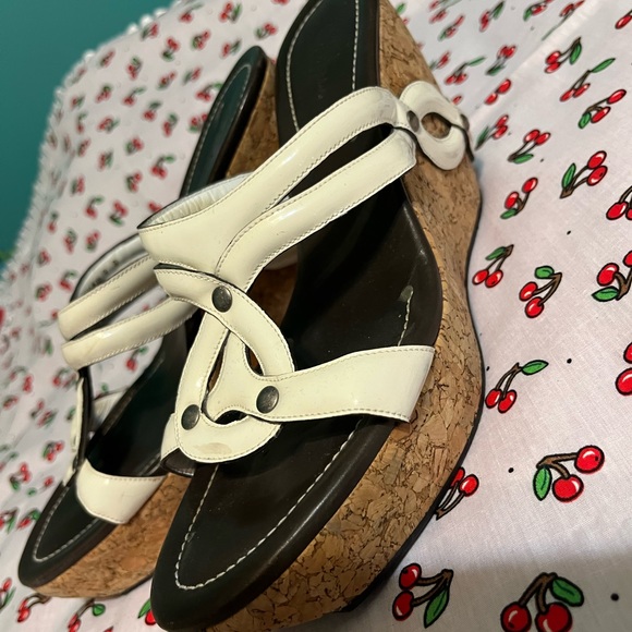 Cole Haan dressy sandals.  4 1/4 inch heels.  Size 9 B.  Very good condition. - Picture 2 of 5